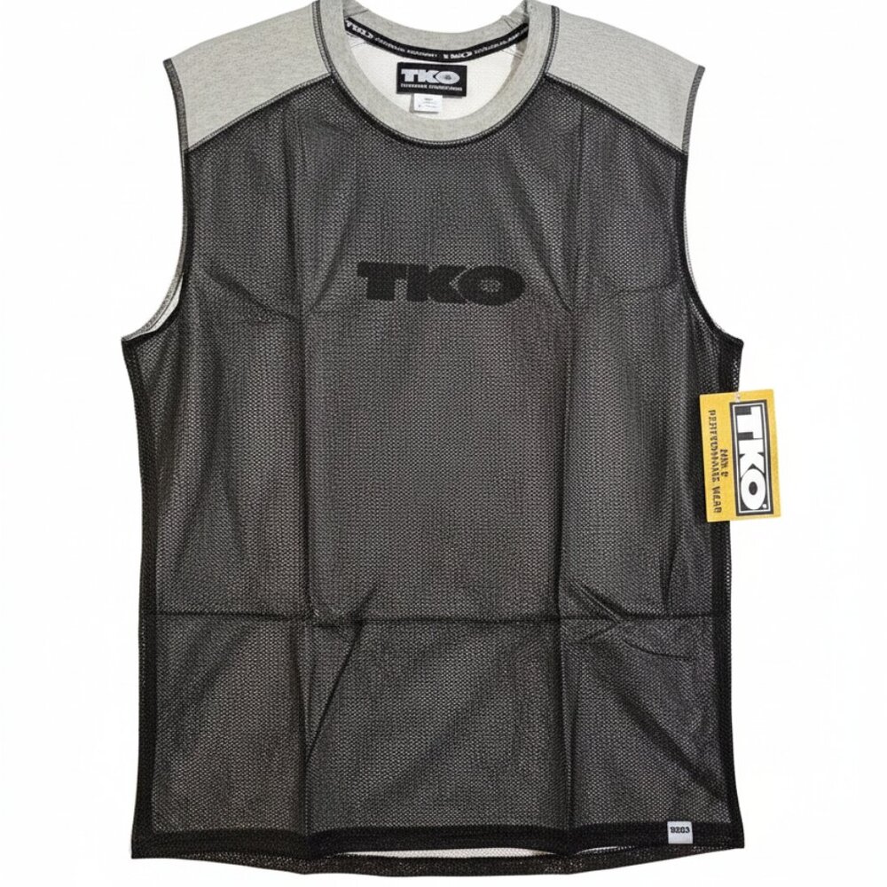 Men’s Licensed TKO Technical Knockout Tank Top Black/Gray Med NEW